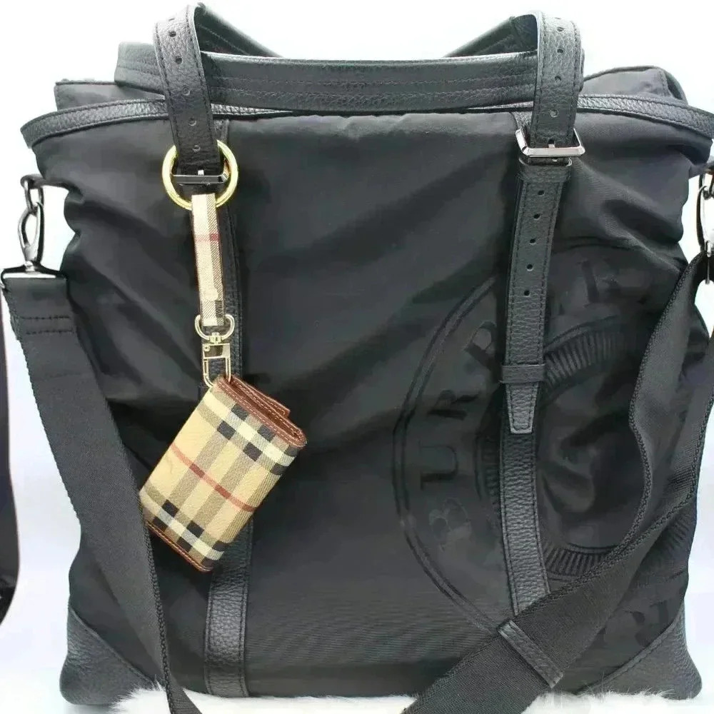 Burberry Urban Black  Large Black Nylon/Leather trim 2 way bag